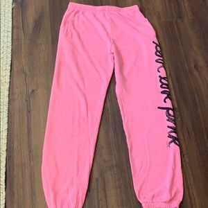 Pink Victoria’s Secret jogger sweatpants